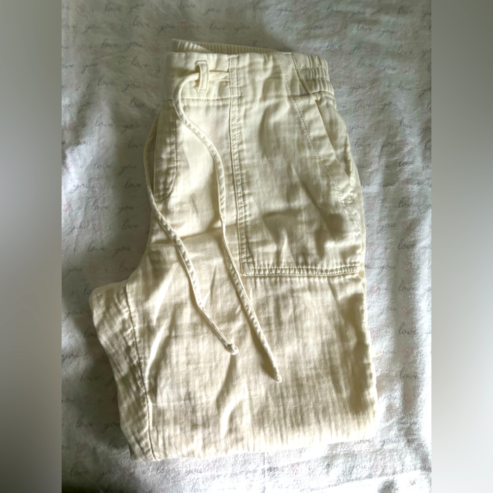 old navy linen capris